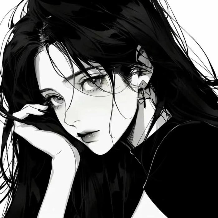 avatar đen trắng kiểu tối