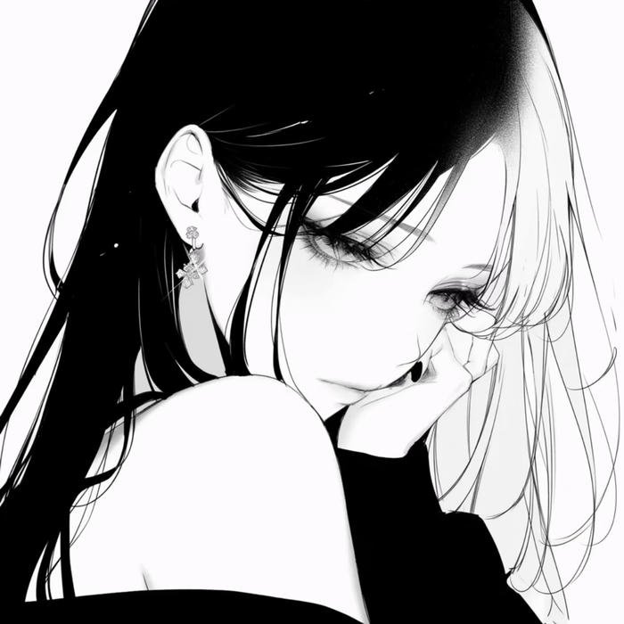 avatar trắng đen chất