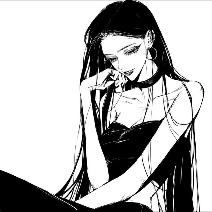 avatar trắng đen minimal