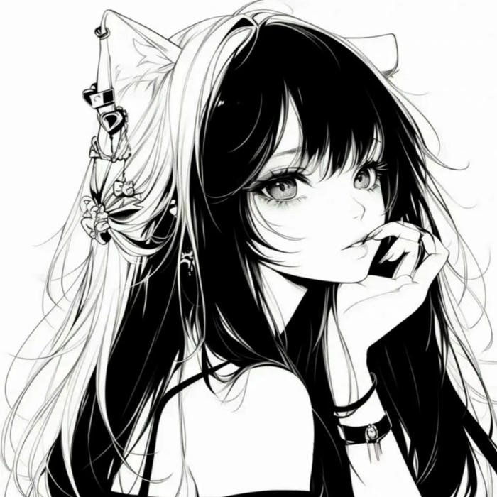 avatar trắng đen tối giản đẹp