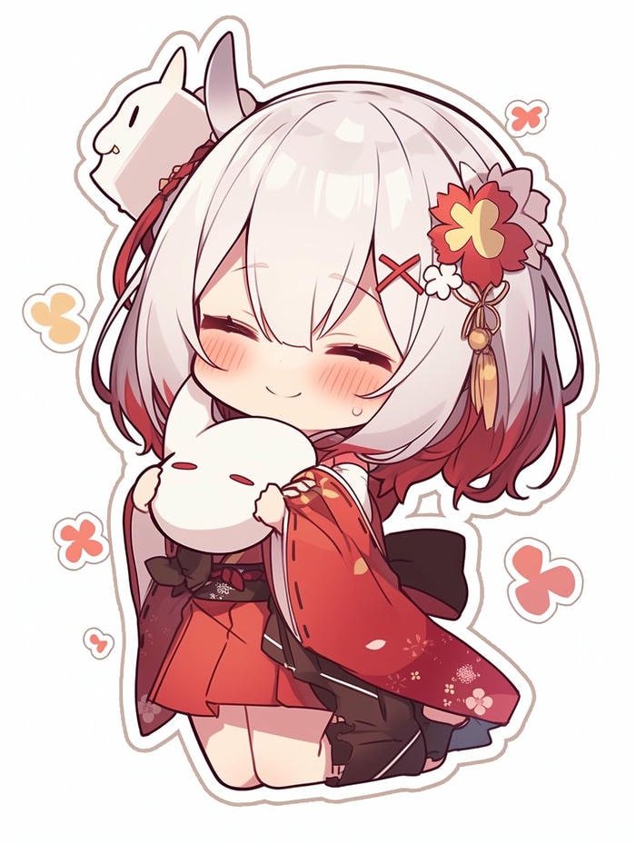 chibi nữ biểu cảm dễ thương