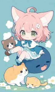 chibi wallpaper phong cách đáng yêu