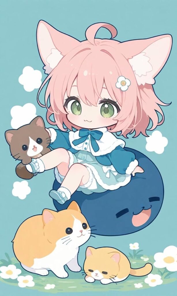 chibi wallpaper phong cách đáng yêu