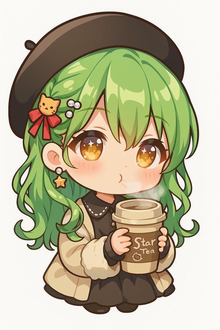 hình chibi nữ đáng yêu nhẹ nhàng