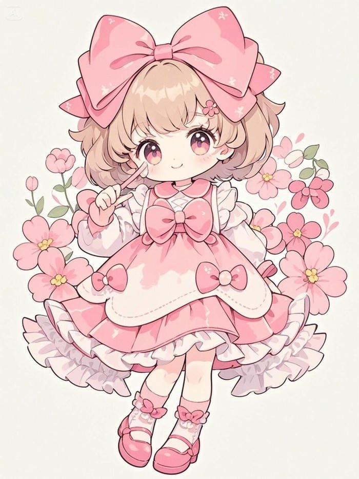 ảnh chibi anime nữ mặt tròn