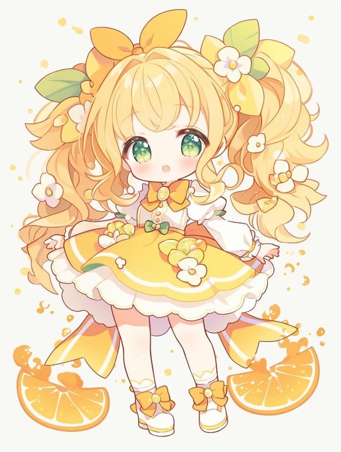 anime chibi nữ biểu cảm dễ thương