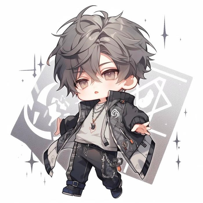 chibi boy phong thái cool