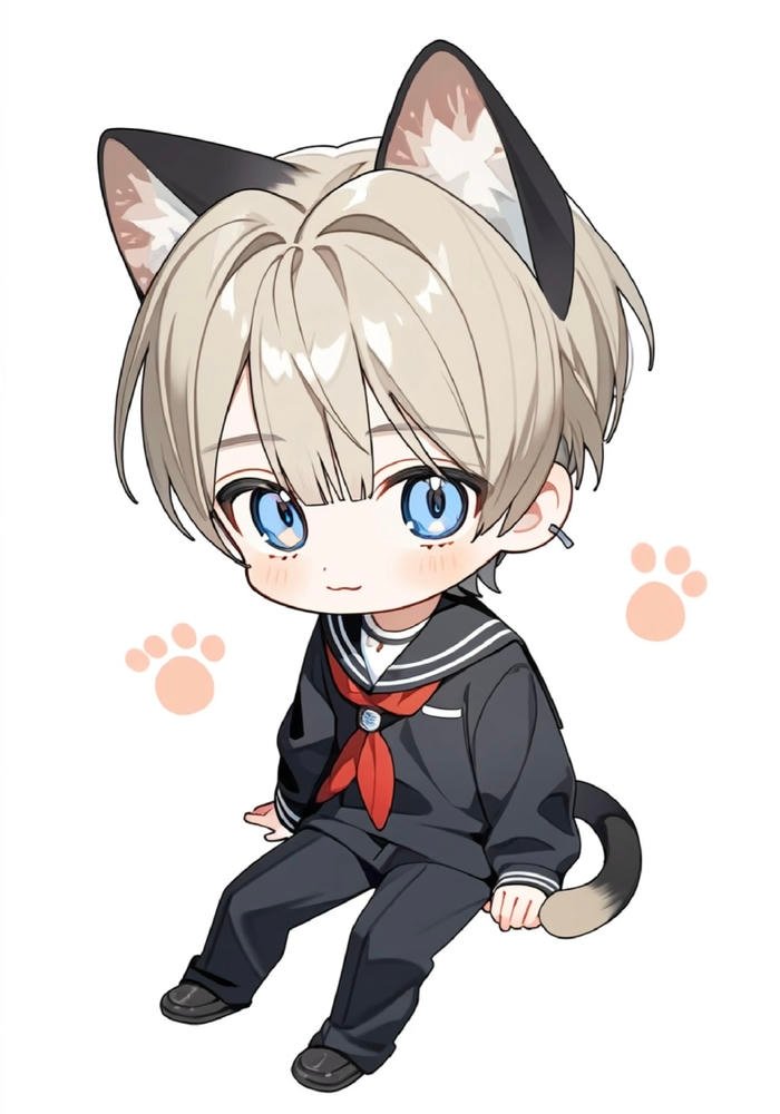 chibi nam biểu cảm lạnh