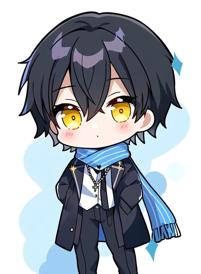 chibi nam thần thái lạnh lùng