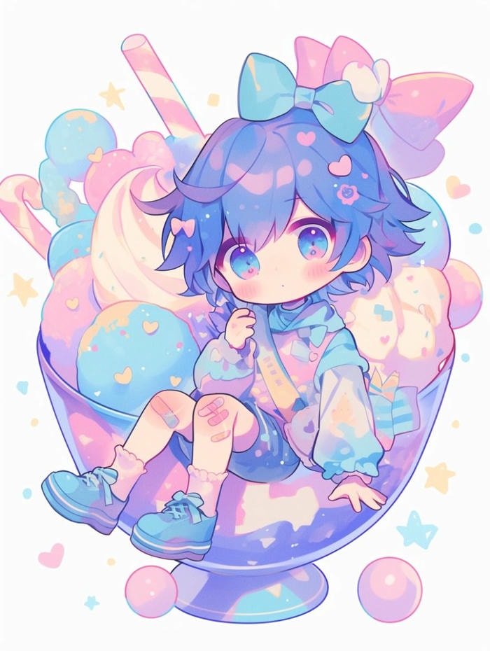 hình anime chibi trong trẻo