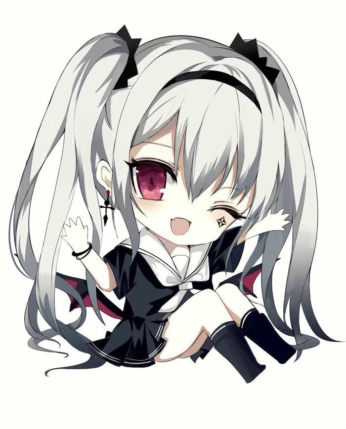 hình anime nữ chibi trong sáng