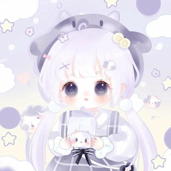 hình chibi anime màu pastel