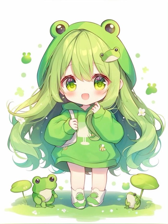 hình chibi anime màu pastel