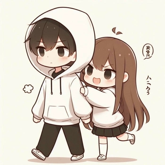 ảnh cặp đôi chibi