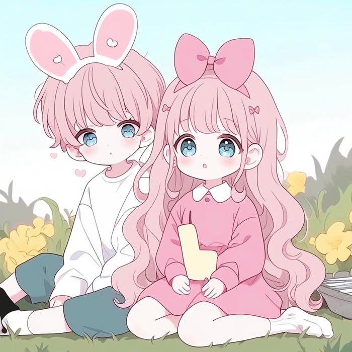 cặp đôi chibi đáng yêu