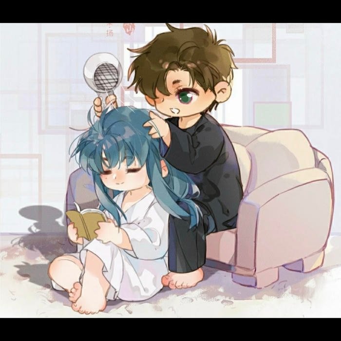 cặp đôi chibi ngọt ngào