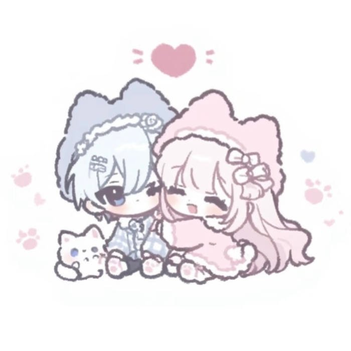 chibi couple anime cute