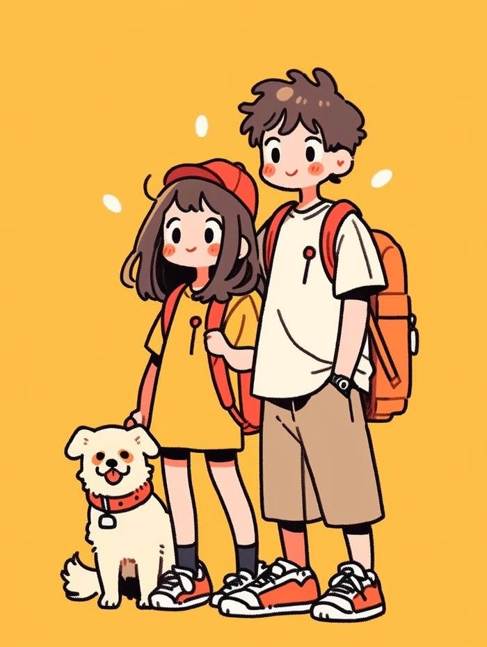 hình chibi couple đáng yêu full body