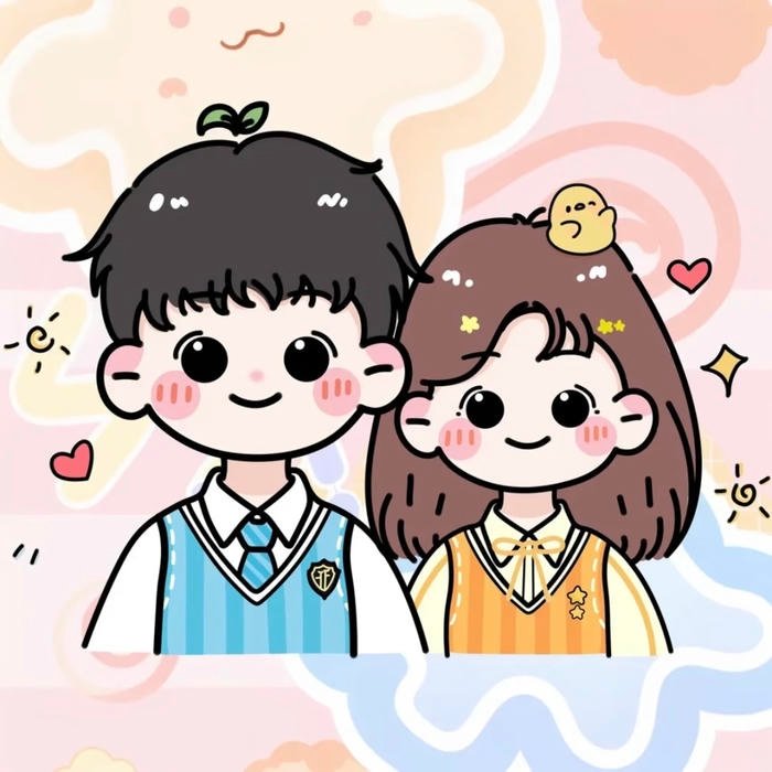 hình chibi đôi đáng yêu