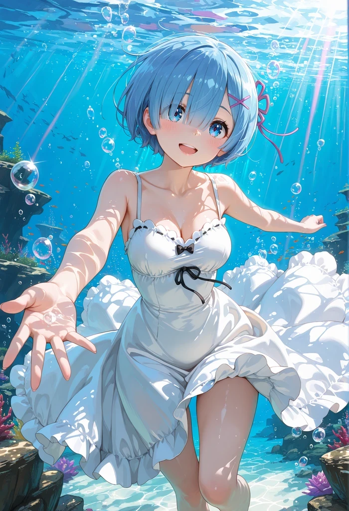 Hình hentai Rem gợi cảm xinh đẹp