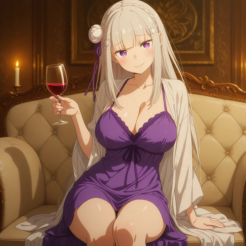 Nóng bỏng gợi cảm duyên dáng hình Emilia hentai xinh đẹp