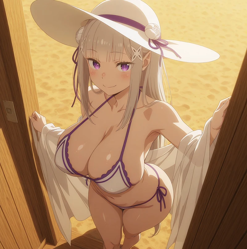 Xinh đẹp mê hoặc ngọt ngào ảnh Emilia hentai nóng bỏng