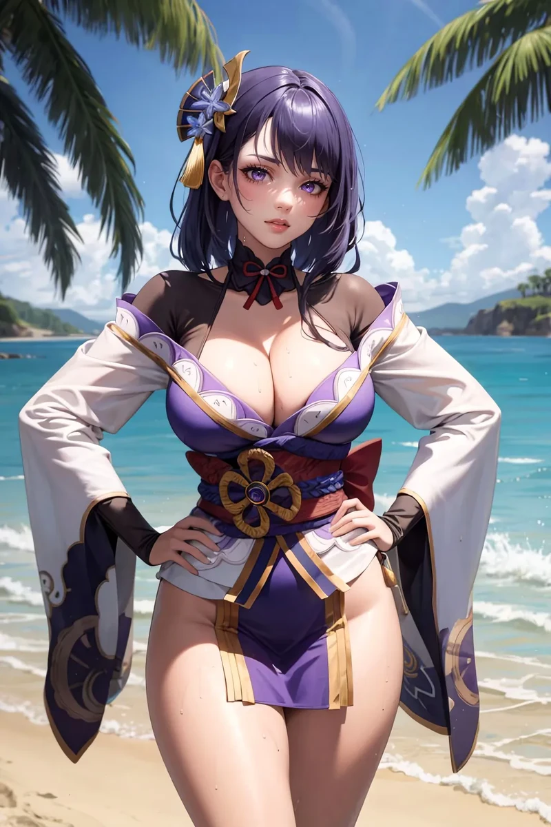 Ảnh nóng Raiden Shogun hentai đẹp mê ly