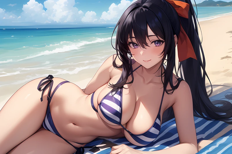 Hình Hentai Akeno Himejima Dịu Dàng Dâm Lạc