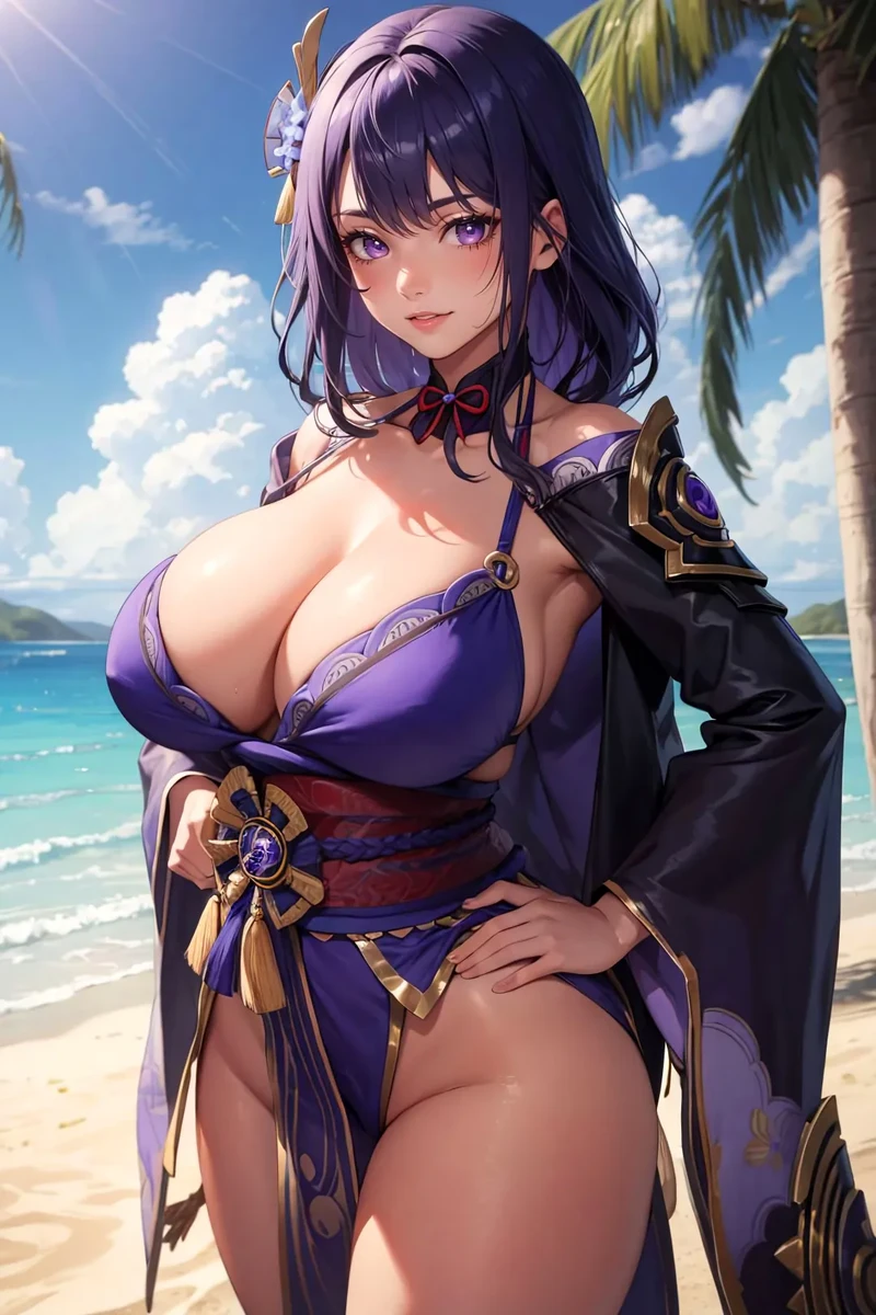 Hình ảnh Raiden Shogun hentai quyến rũ gợi tình